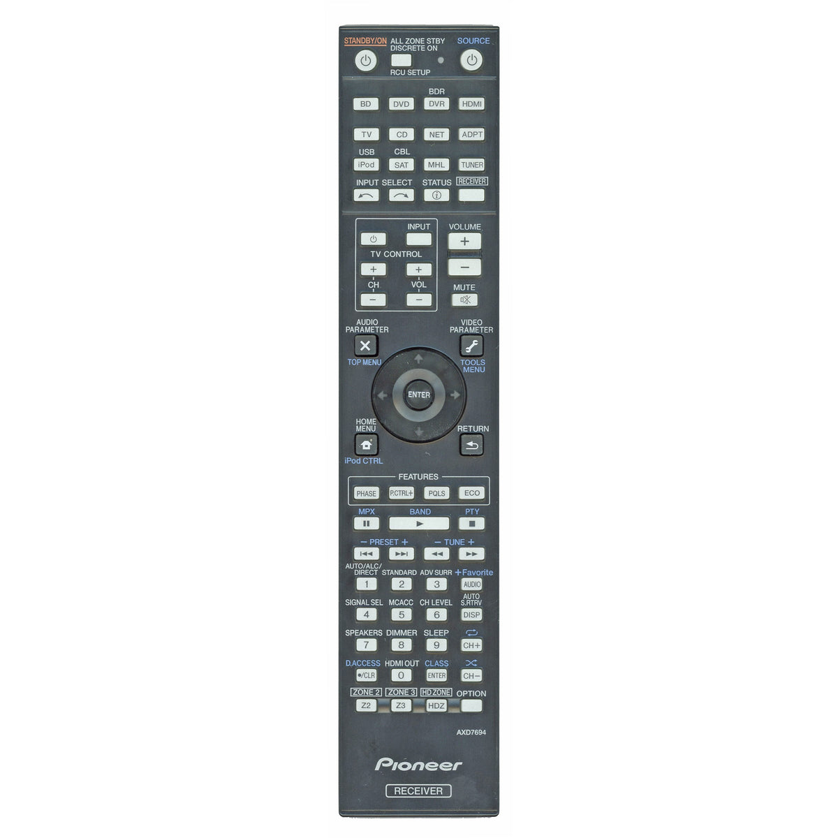 Pioneer AXD7694 Receiver Remote Control