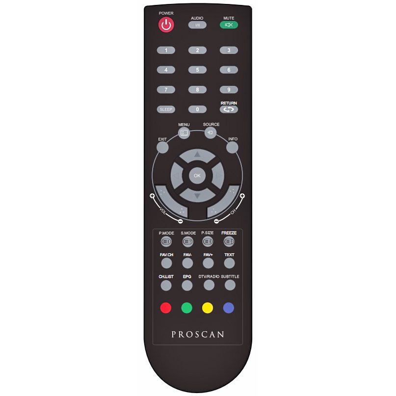 Proscan PLDED4616UK TV Remote Control
