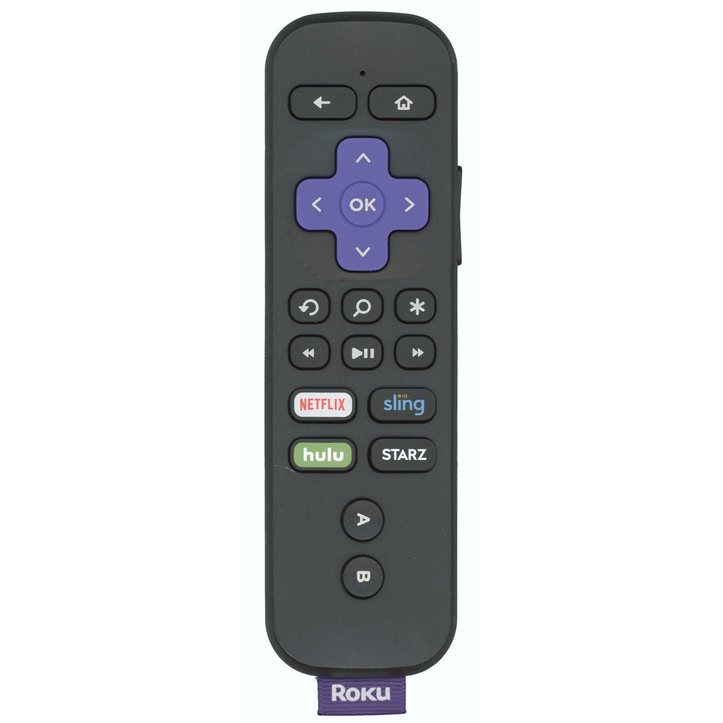 Roku RC-GR4 Streaming Remote Control | RF | Voice | Headphones | A/B | Netflix | Sling | Hulu | Starz - 3226000264