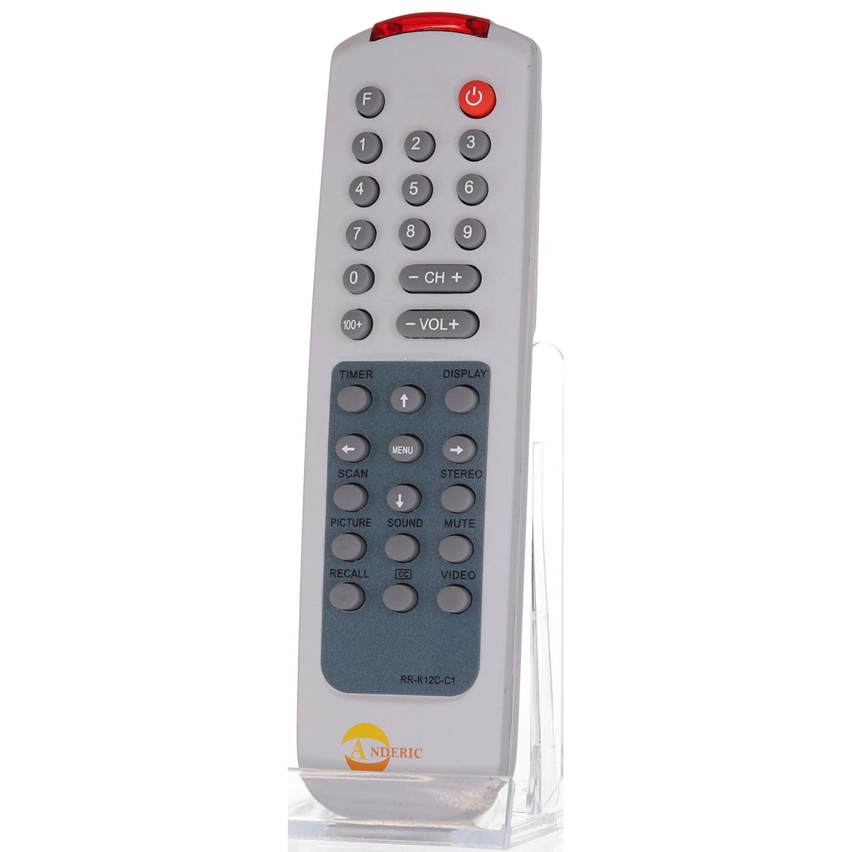 Anderic RRK12CC1 Replacement TV Remote Control for Apex | K12BC2, K12CC1, K12BC1, K12LC1, K12BC11