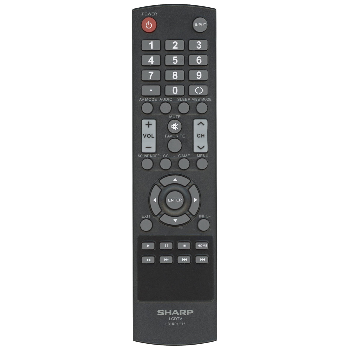 Sharp LCRC116 TV Remote Control | LC-RC1-16