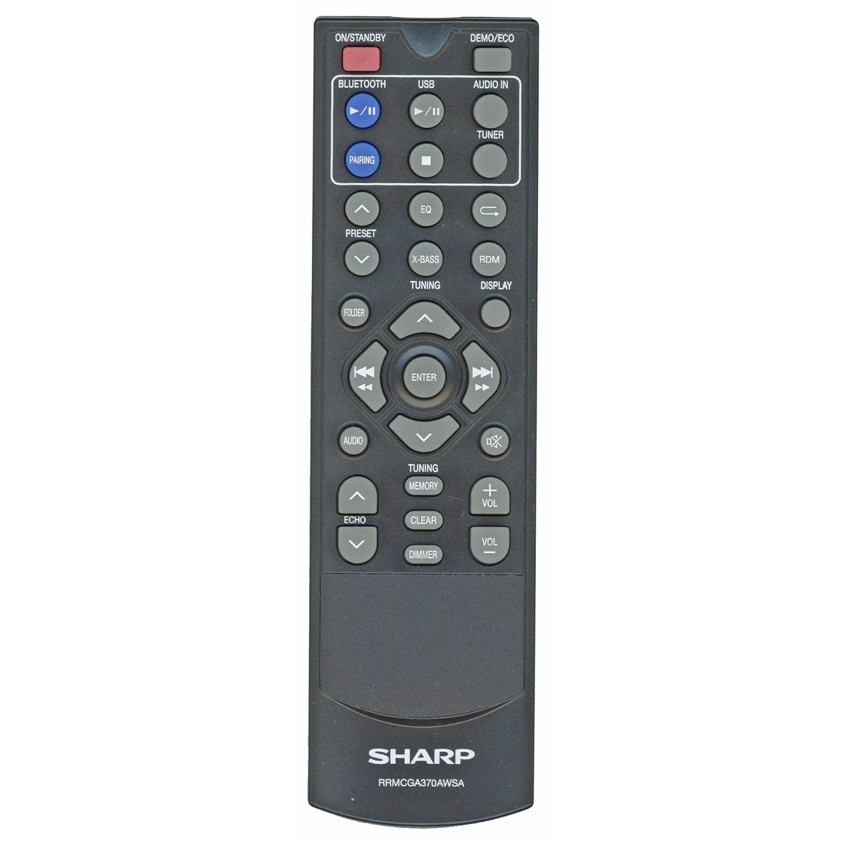 Sharp RRMCGA370AWSA Audio Remote Control