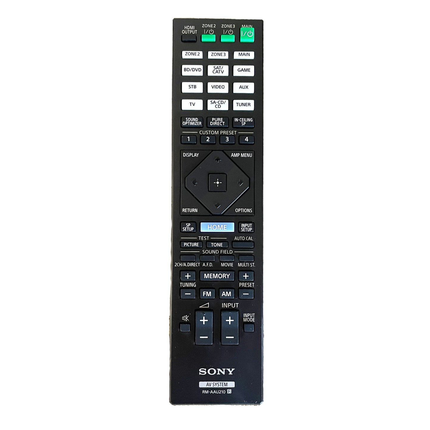 Sony RM-AAU210 / 149284911 A/V Receiver Remote Control - RMAAU210