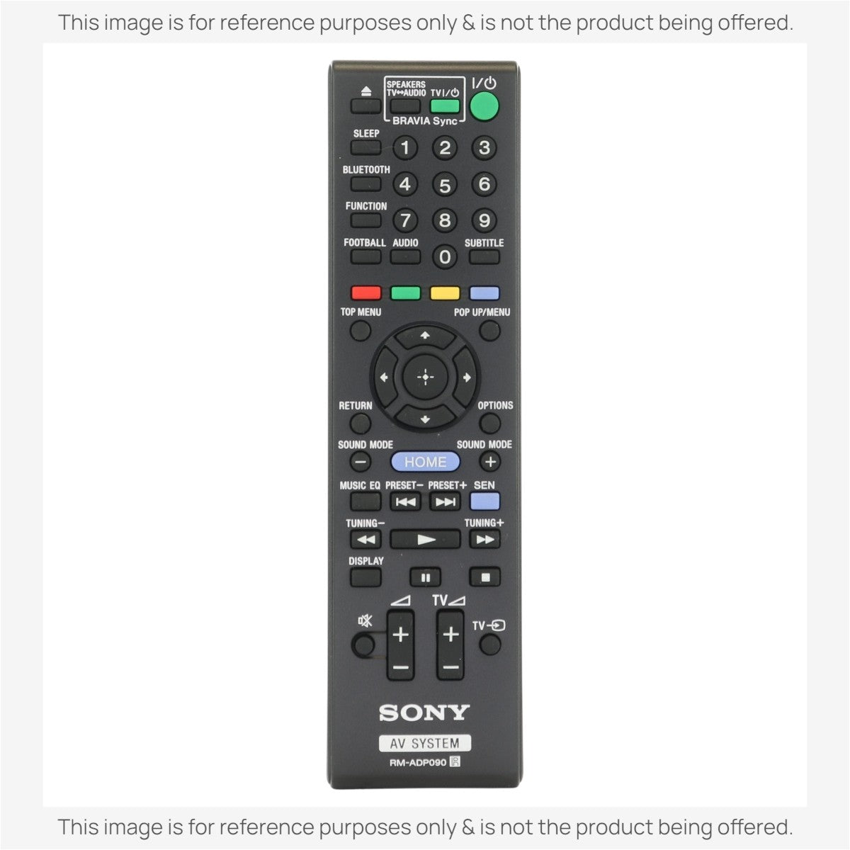 Sony RM-ADP090 Blu-ray Disc DVD Home Theatre System Remote Control - 1-491-940-11