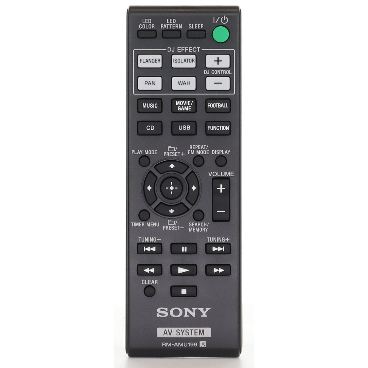 Sony RM-AMU199 Receiver Remote Control - RMAMU199