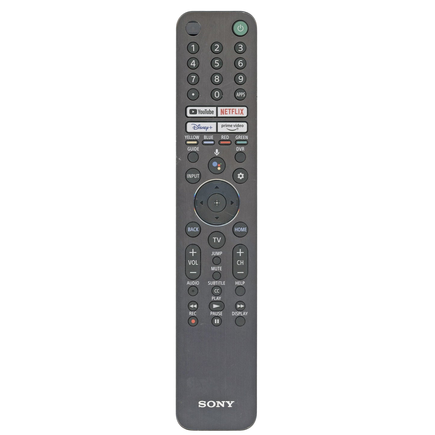 Sony RMF-TX621U Backlit Smart TV Remote Control with Voice | YouTube, Netflix, Disney+, Prime Video | Metal Front - 1-009-947-12