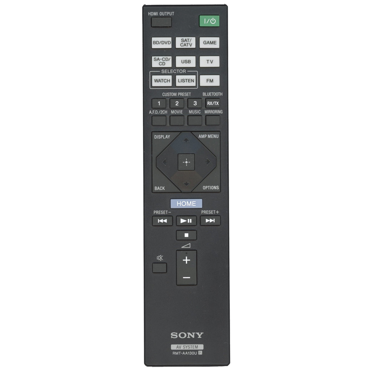 Sony RMT-AA130U Receiver Remote Control - RMTAA130U