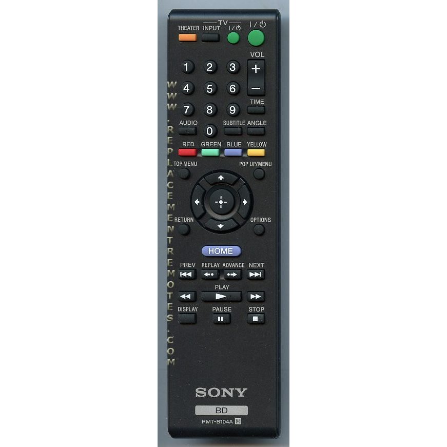 Sony RMT-B104A Blu-ray Disc Remote Control - 1-487-218-11