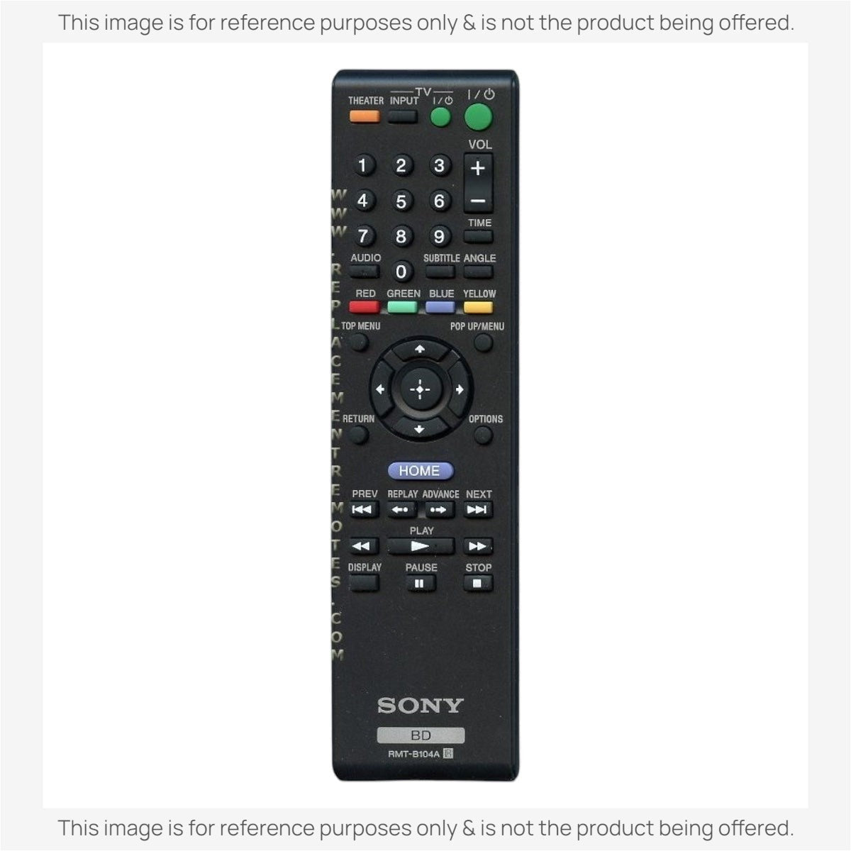 Sony RMT-B104A Blu-ray Disc Remote Control - 1-487-218-11