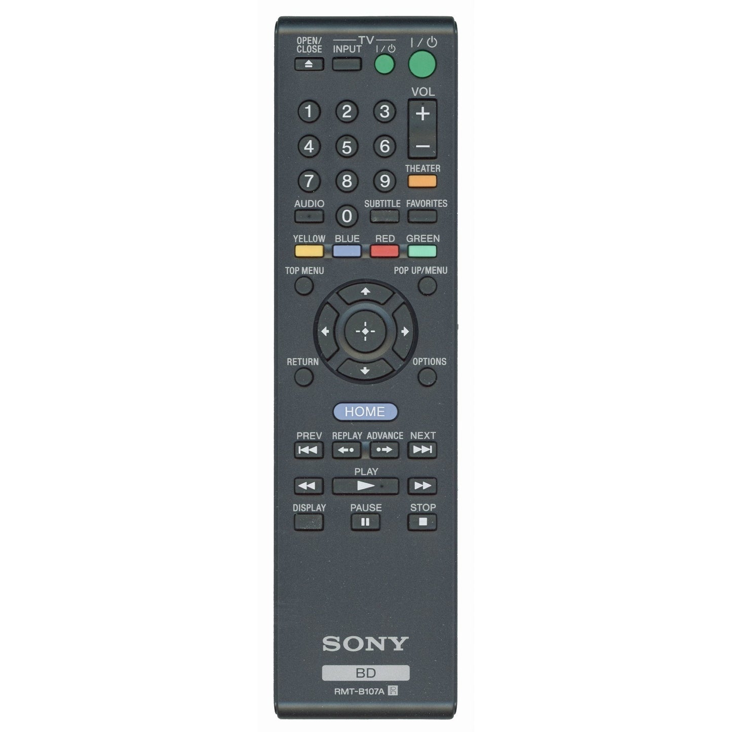 Sony RMT-B107A Blu-ray Disc Remote Control - 1-487-673-11