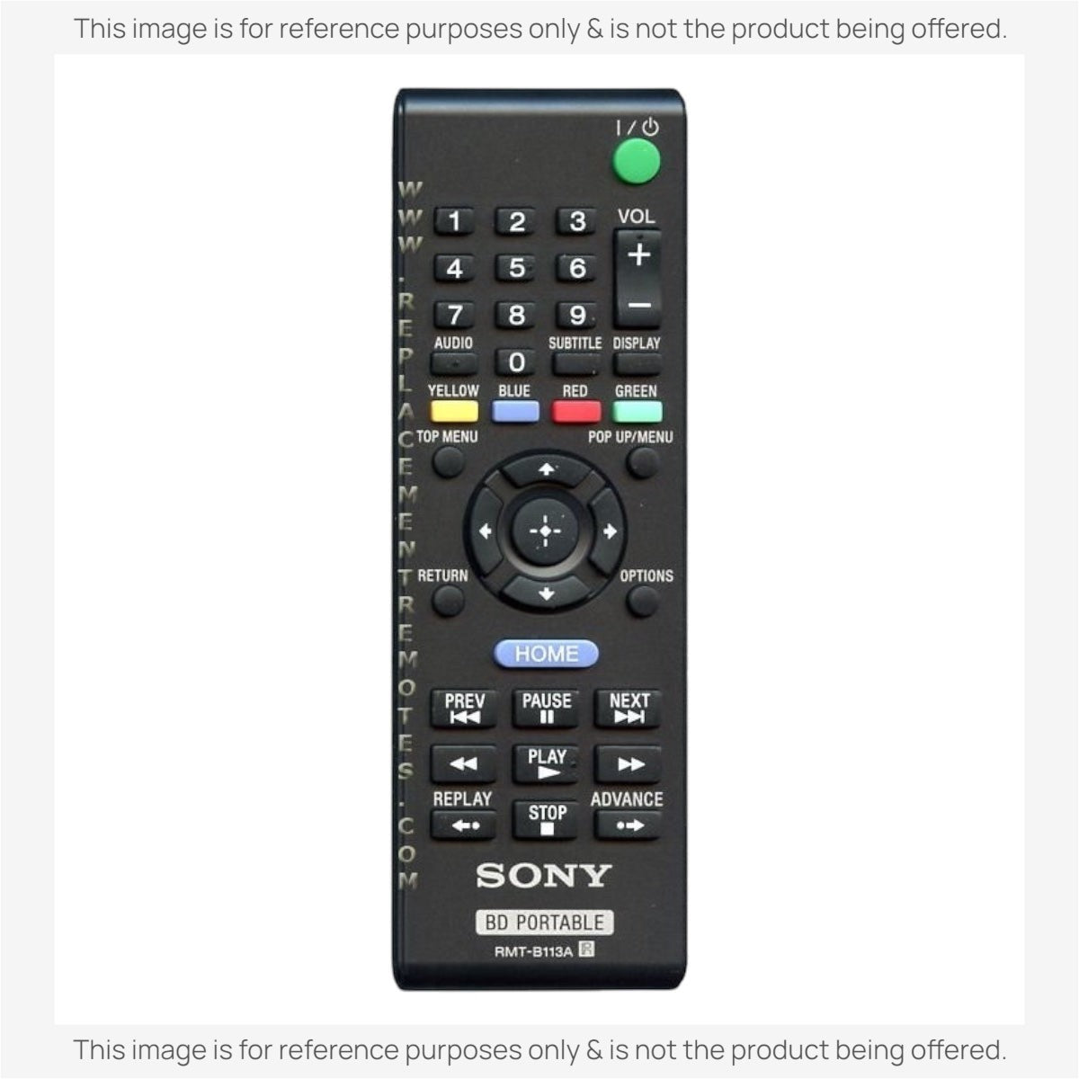 Sony RMT-B113A Blu-ray Disc Remote Control - 9-885-178-97