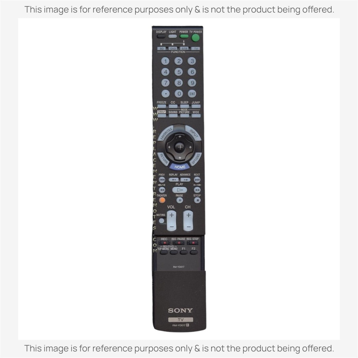 Sony RM-YD017 TV Remote Control - RMYD017