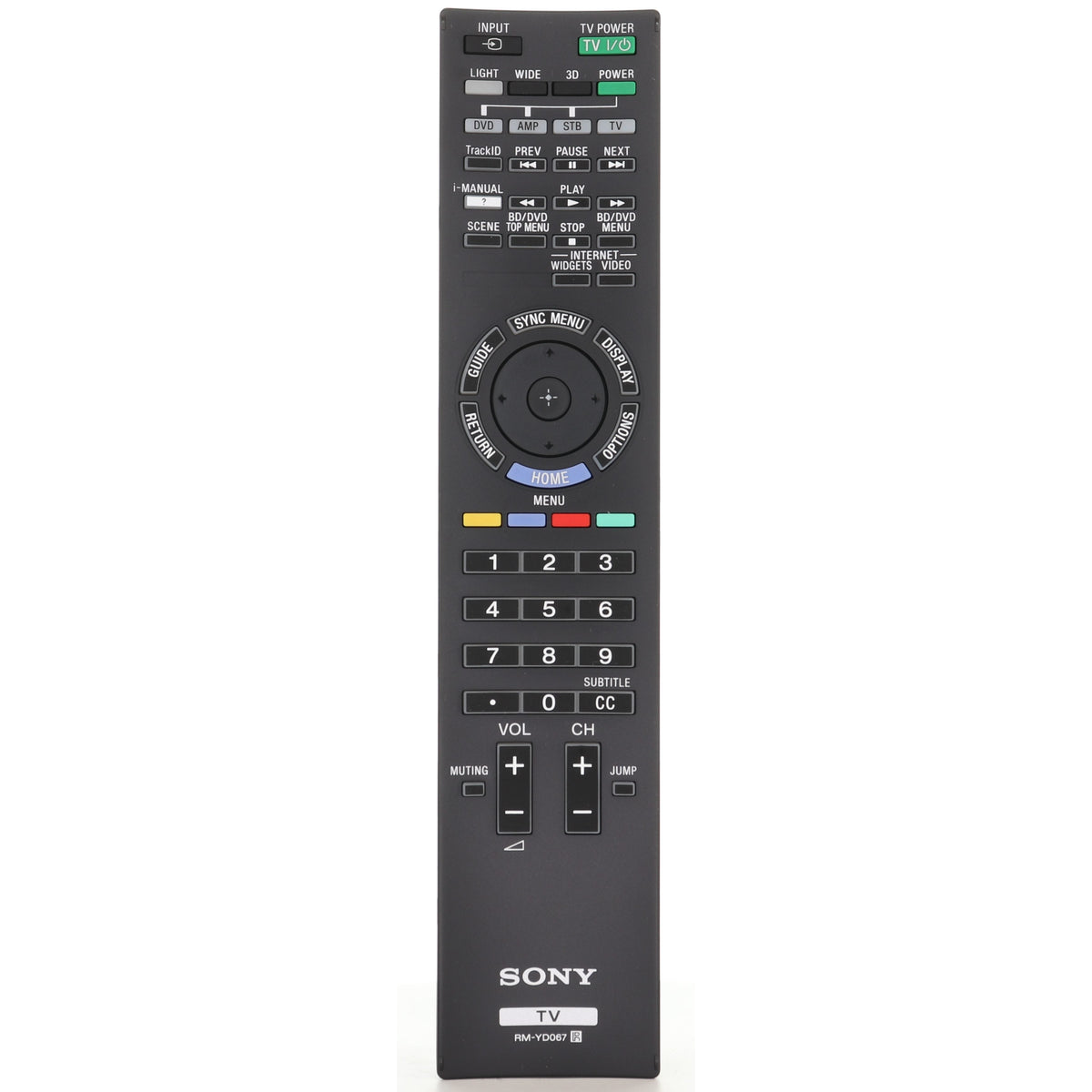 Sony RM-YD067 TV Remote Control - RMYD067