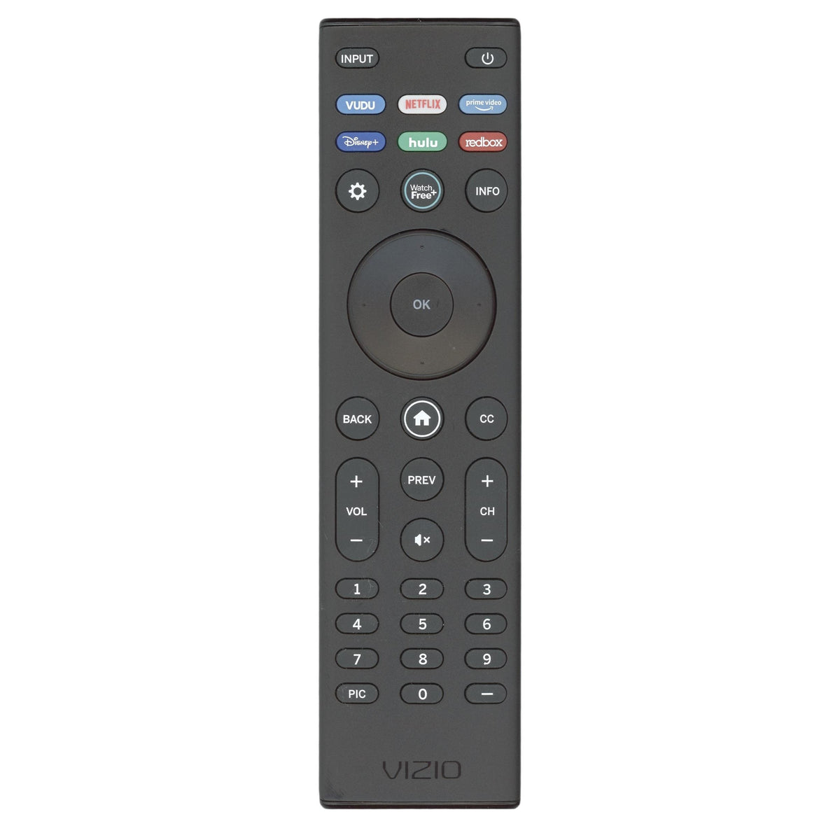 Vizio XRT140 Smartcast TV Remote Control - Vudu, Netflix, Prime, Disney +, Hulu, RedBox - 398GR15BEVZY0000KI