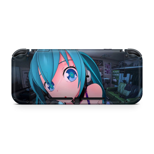 Blue Heroine Nintendo Switch OLED Skin