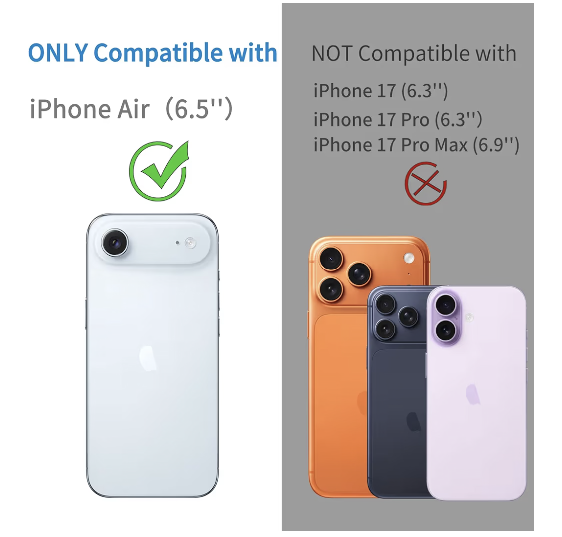 3-Pack Camera Lens Protector for iPhone Air – 9H Tempered Glass