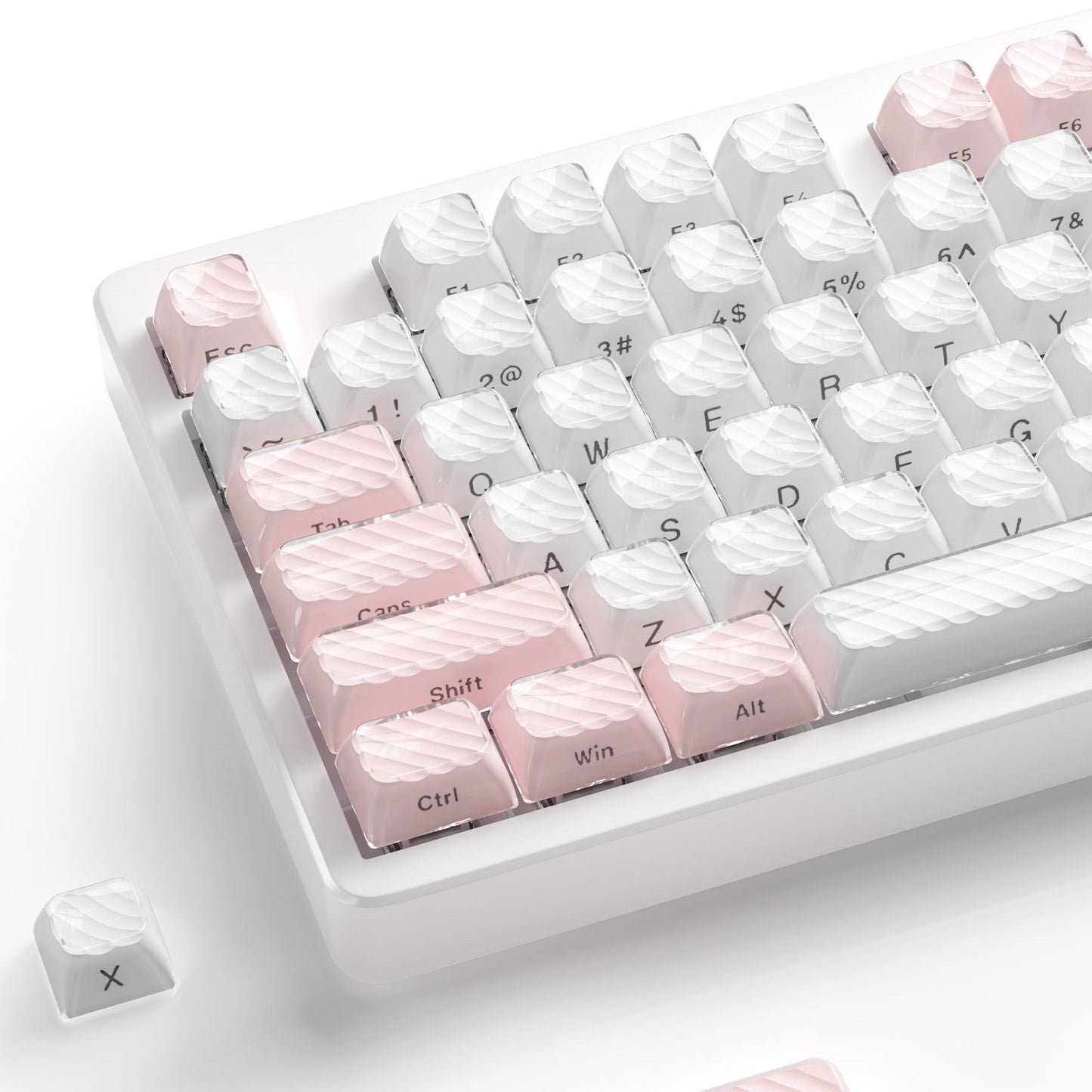 XVX Magic Wave Series OEM Profile Side-Print Ice-Cube Keycap Set (136-Key)