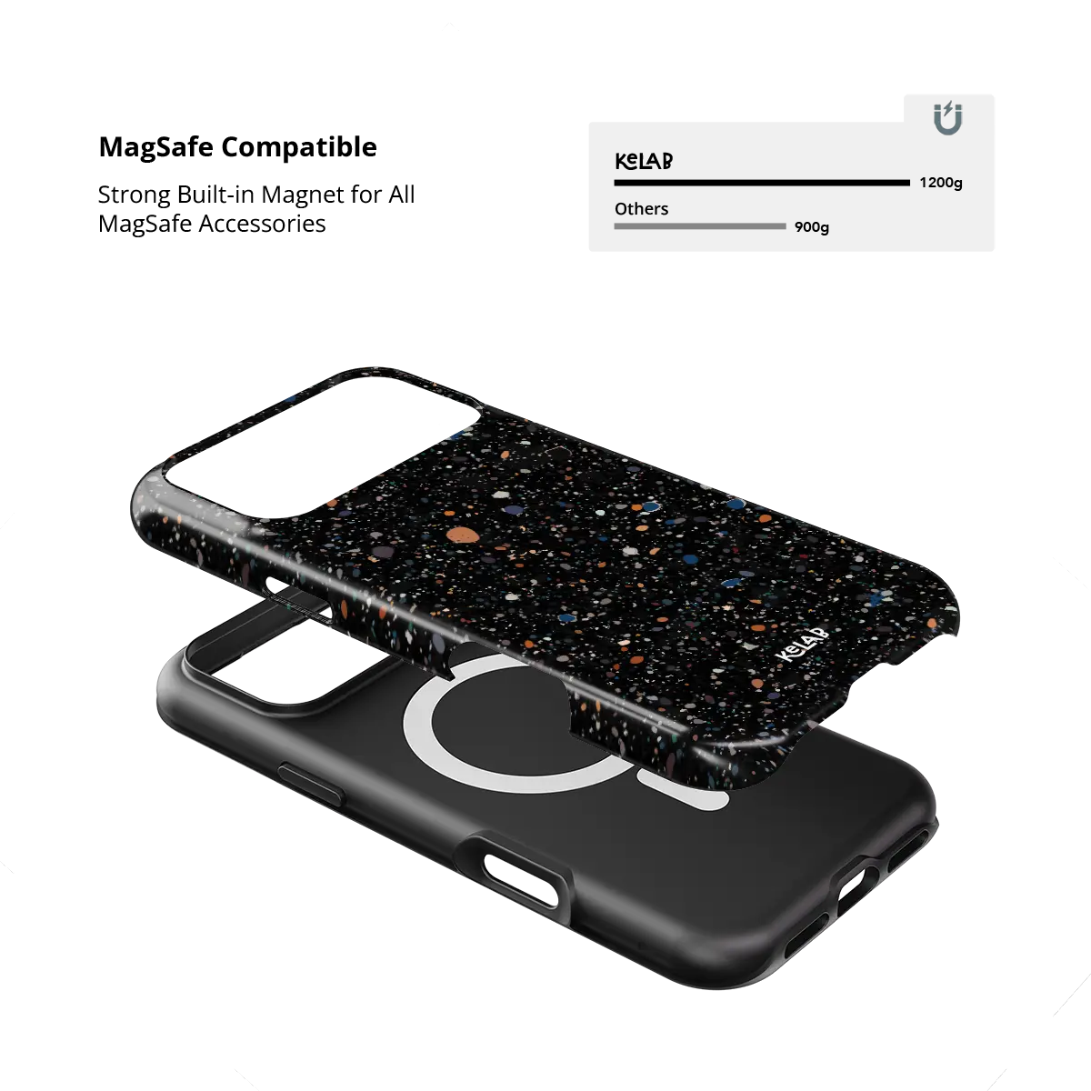 Obsidian Mist | Black Paint Splatter Phone Case