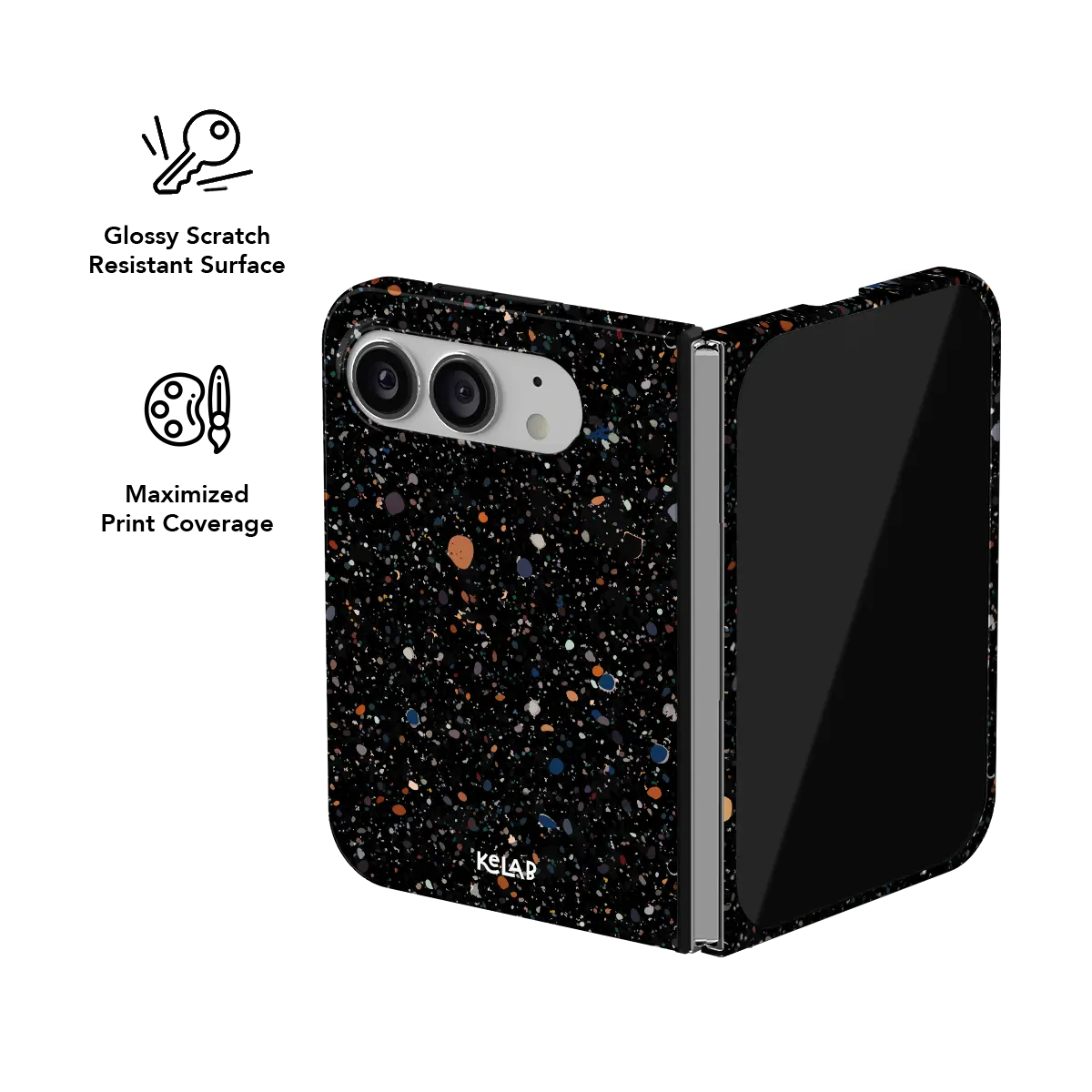 Obsidian Mist | Black Paint Splatter Phone Case