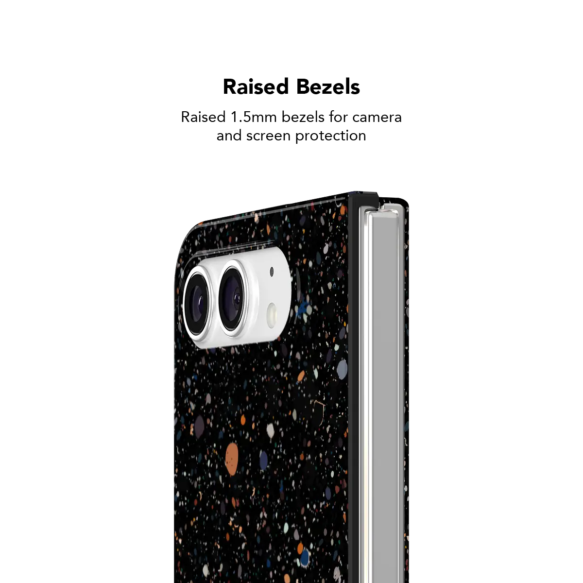 Obsidian Mist | Black Paint Splatter Phone Case
