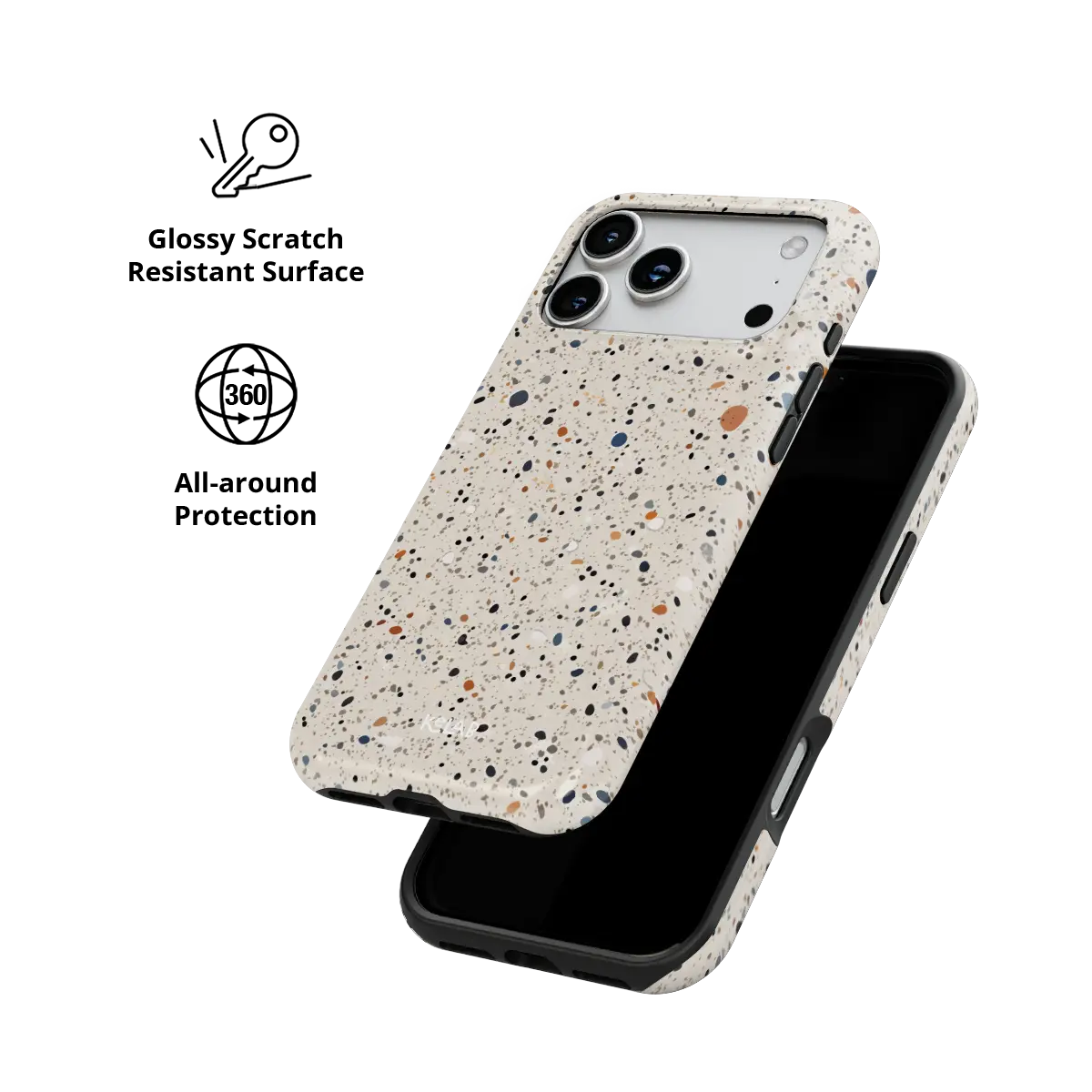 Ivory Haze | Ivory Paint Splatter Phone Case