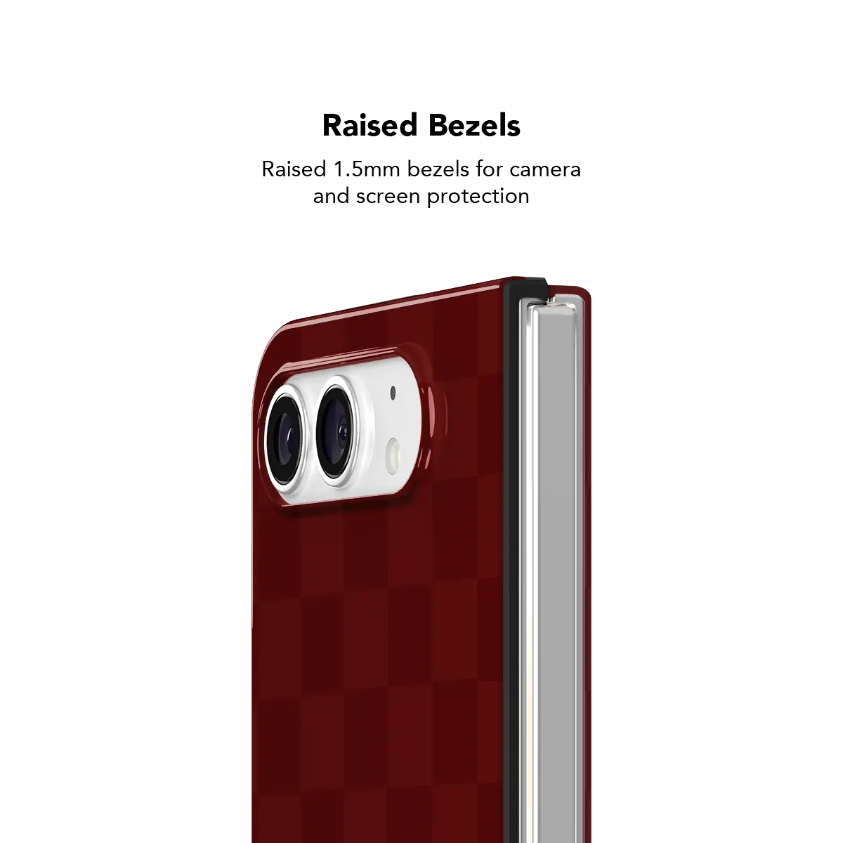 Maroon Check | Bold Checkerboard Pattern Phone Case