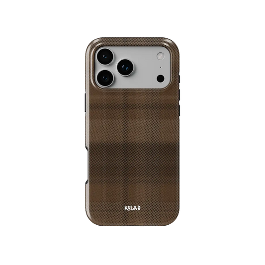 Chestnut | Brown Flannel Minimalist Phone Case