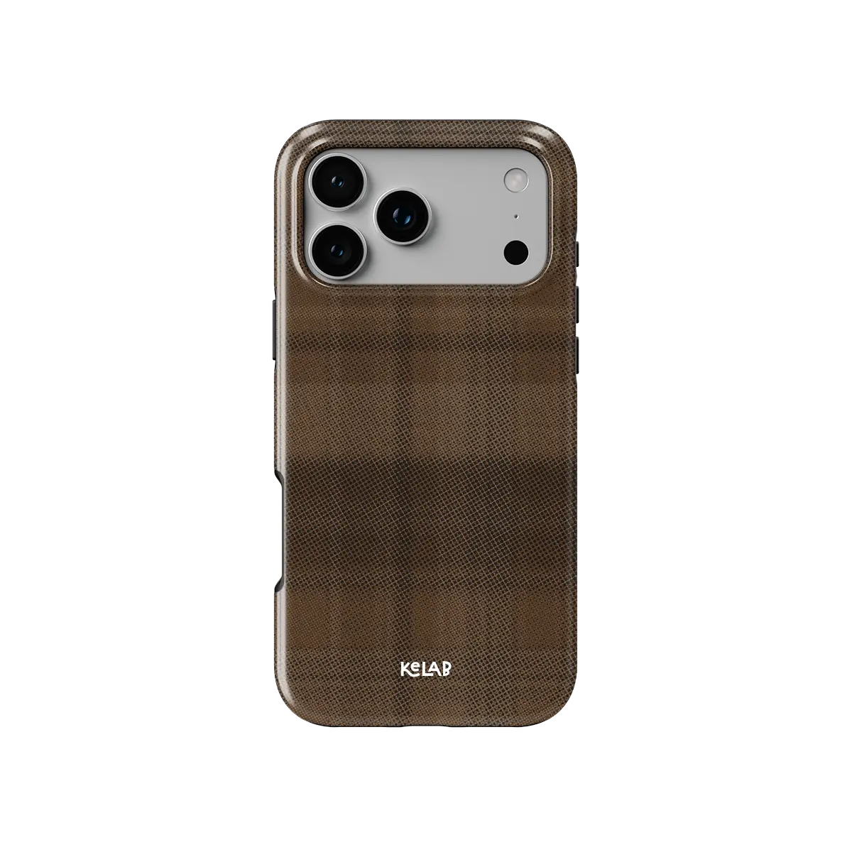 Chestnut | Brown Flannel Minimalist Phone Case