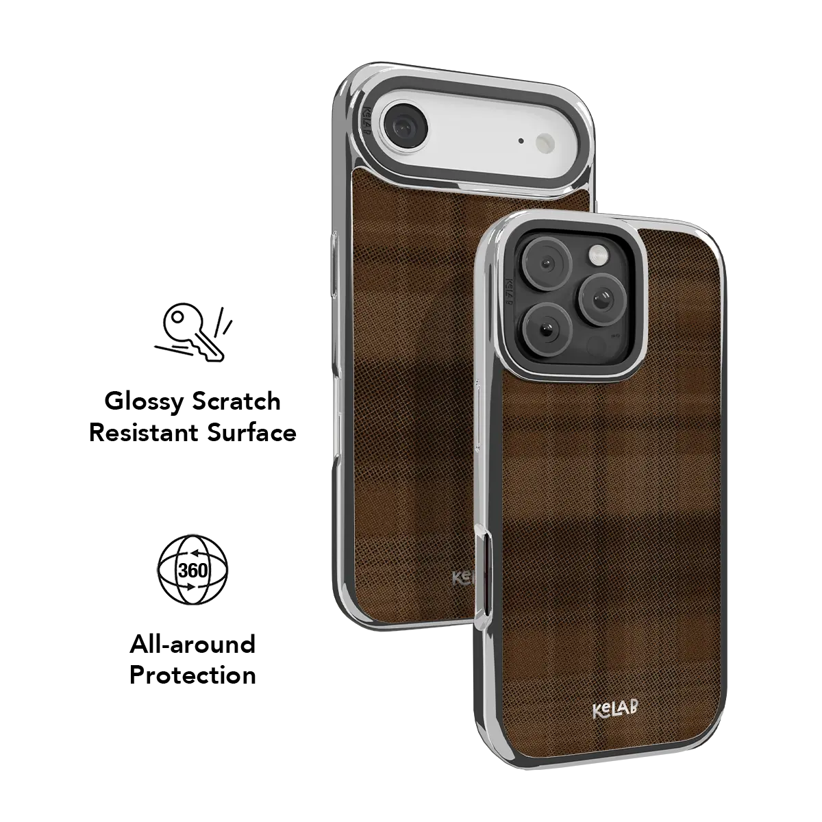 Chestnut | Brown Flannel Minimalist Phone Case