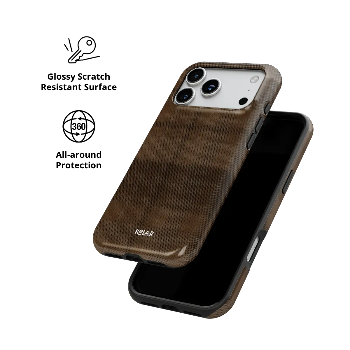 Chestnut | Brown Flannel Minimalist Phone Case