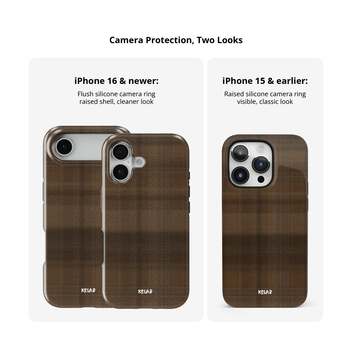 Chestnut | Brown Flannel Minimalist Phone Case
