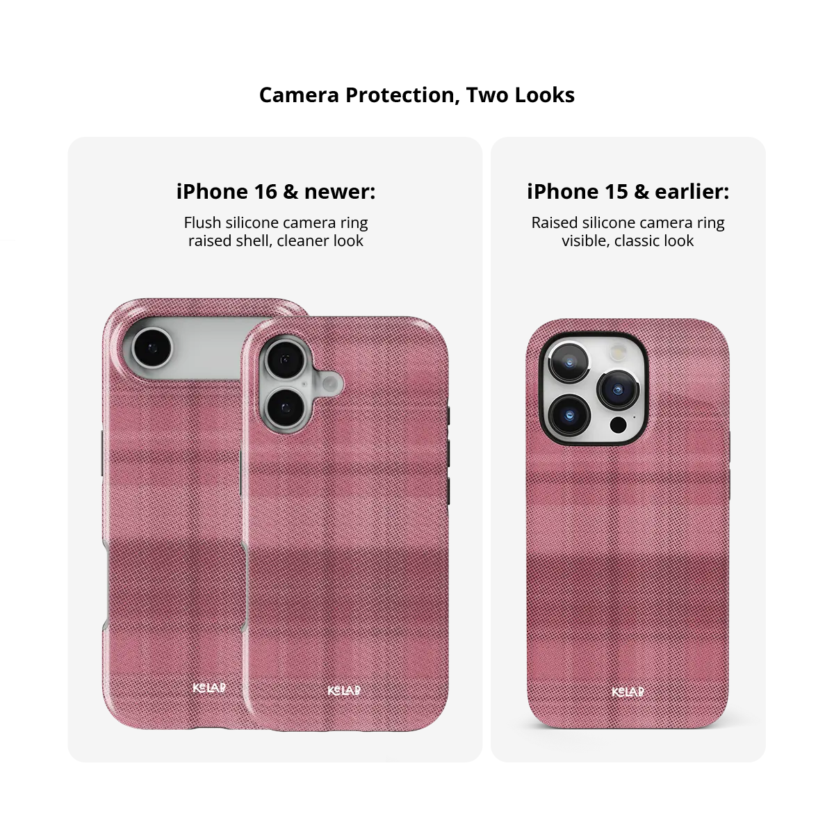 Rosé | Pink Flannel Minimalist Phone Case