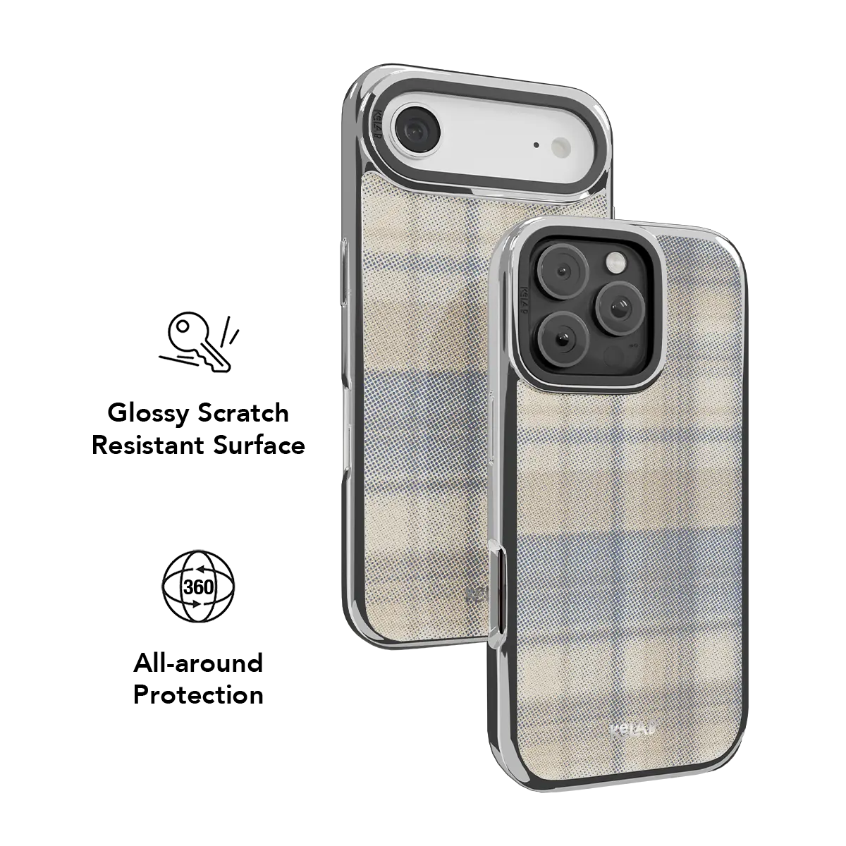 Oatmilk | Beige Flannel Minimalist Phone Case