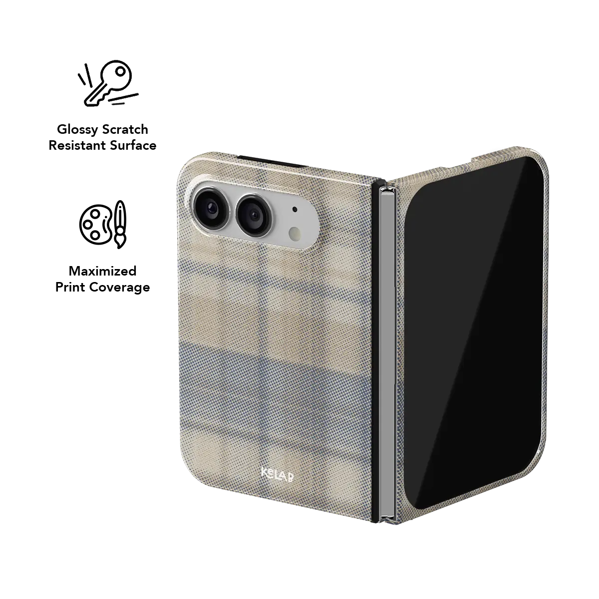 Oatmilk | Beige Flannel Minimalist Phone Case