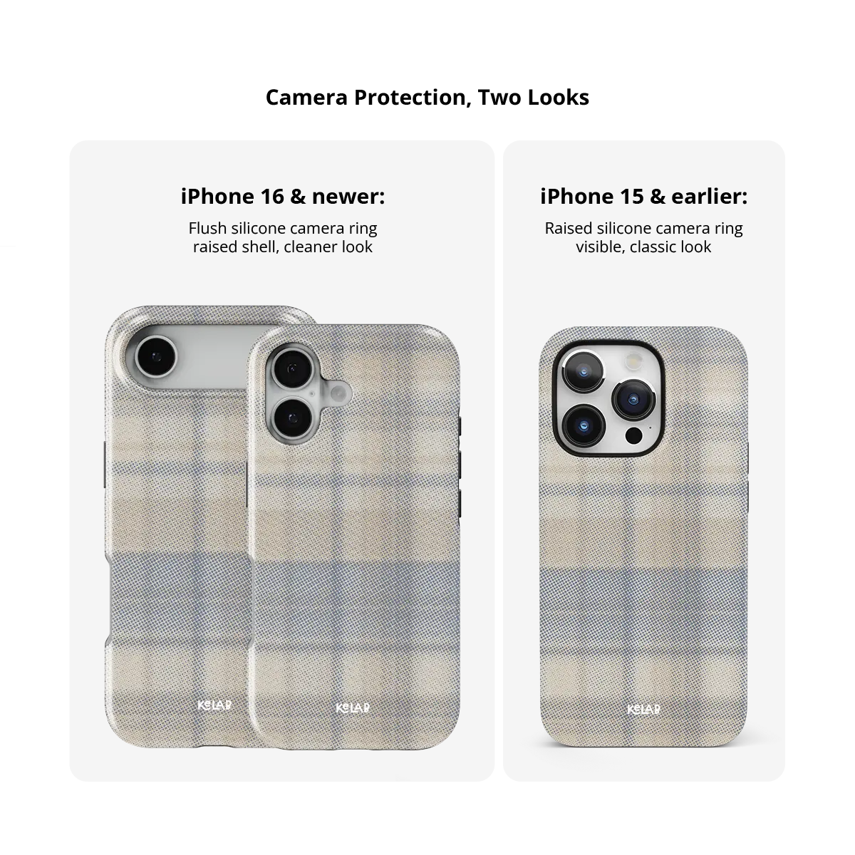 Oatmilk | Beige Flannel Minimalist Phone Case