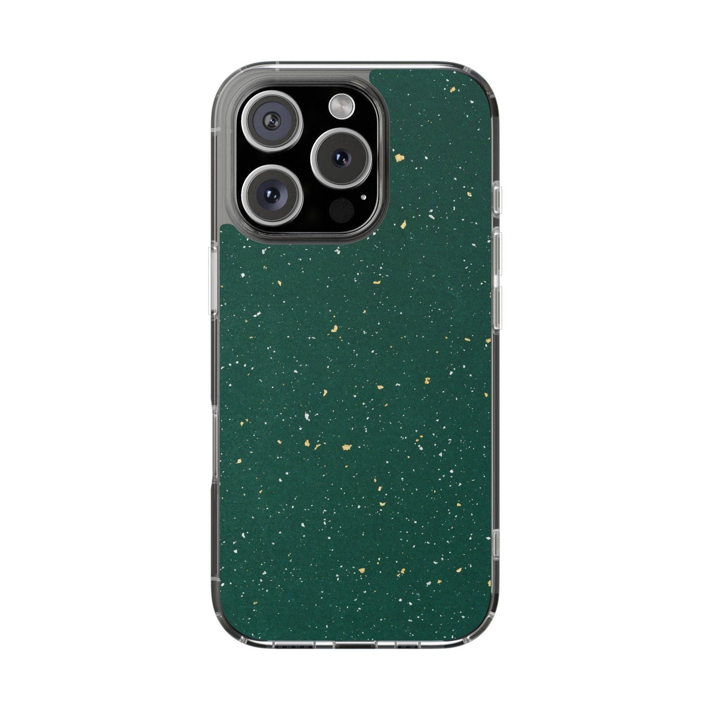 Clear Cases Green with Glitter