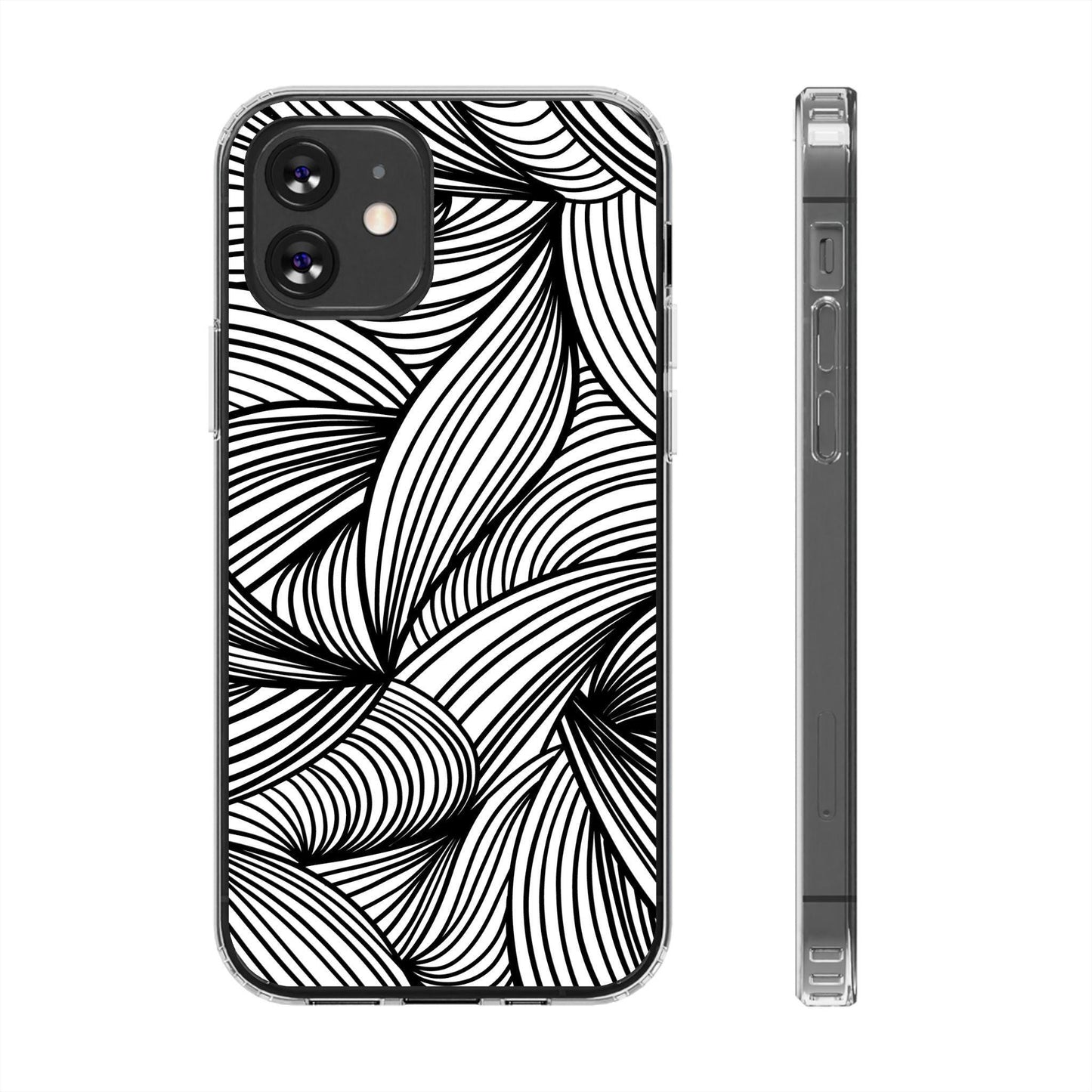 Black and White Illusion Clear Cases