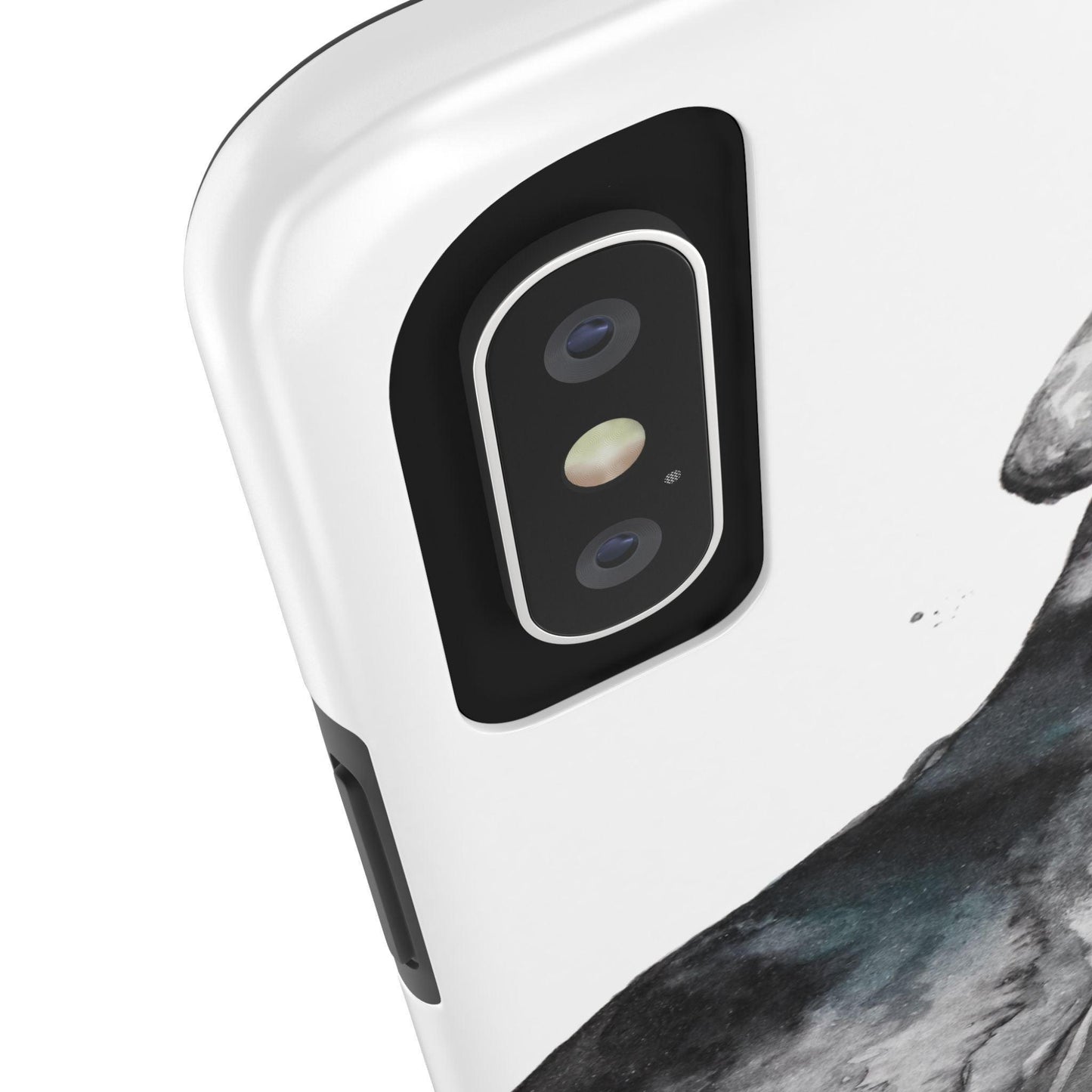 Black and White Dog Printed Tough Phone Cases