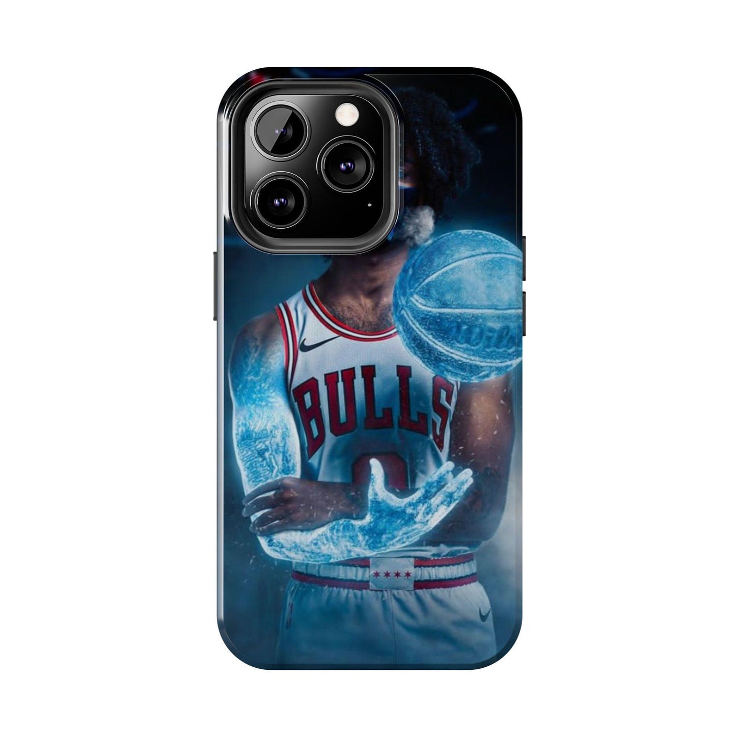 Coby White Chicago Bulls NBA Basketball Printed Tough Phone Case for iPhone & Samsung Galaxy - Dynamic Player Action Design
