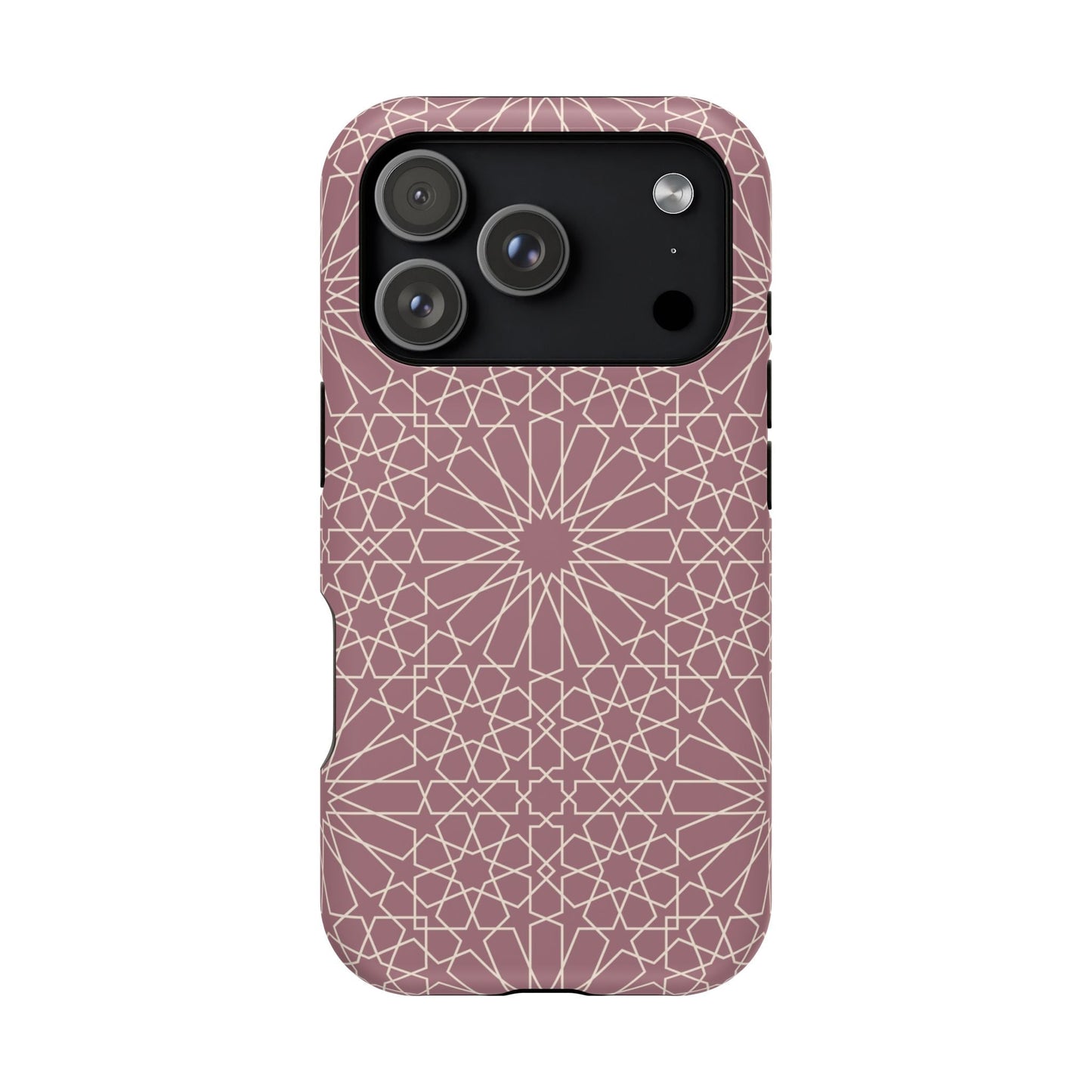 Pink Flower 🌸 Geometric Design Iphone Magnetic Tough Case