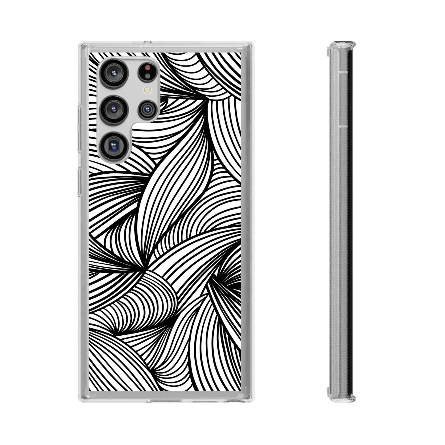 Black and White Illusion Clear Cases