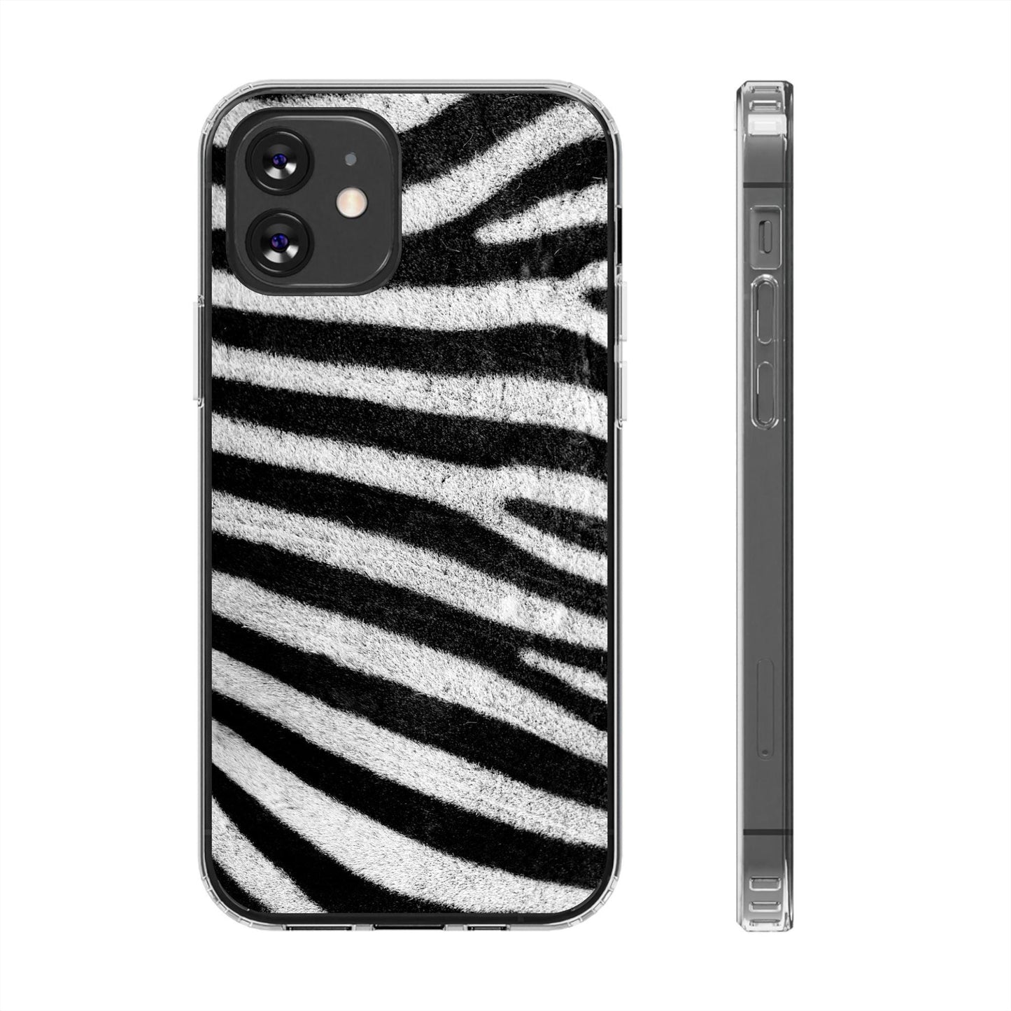 Clear Cases Black and White Zebra Stripes