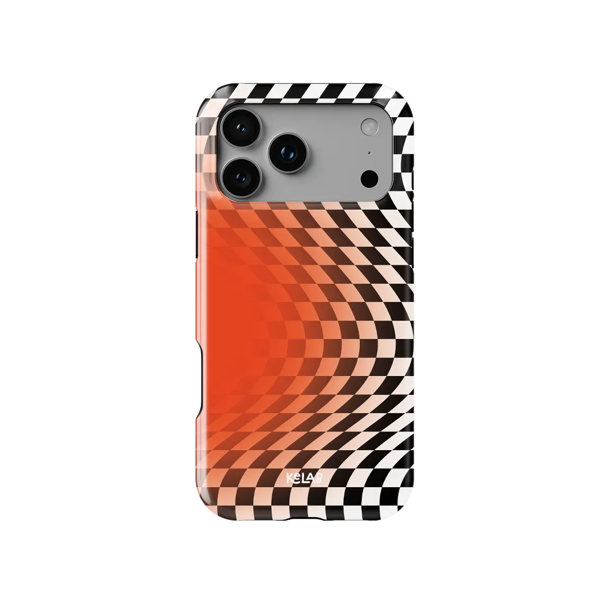 Sunflare | Orange Checkered Phone Case