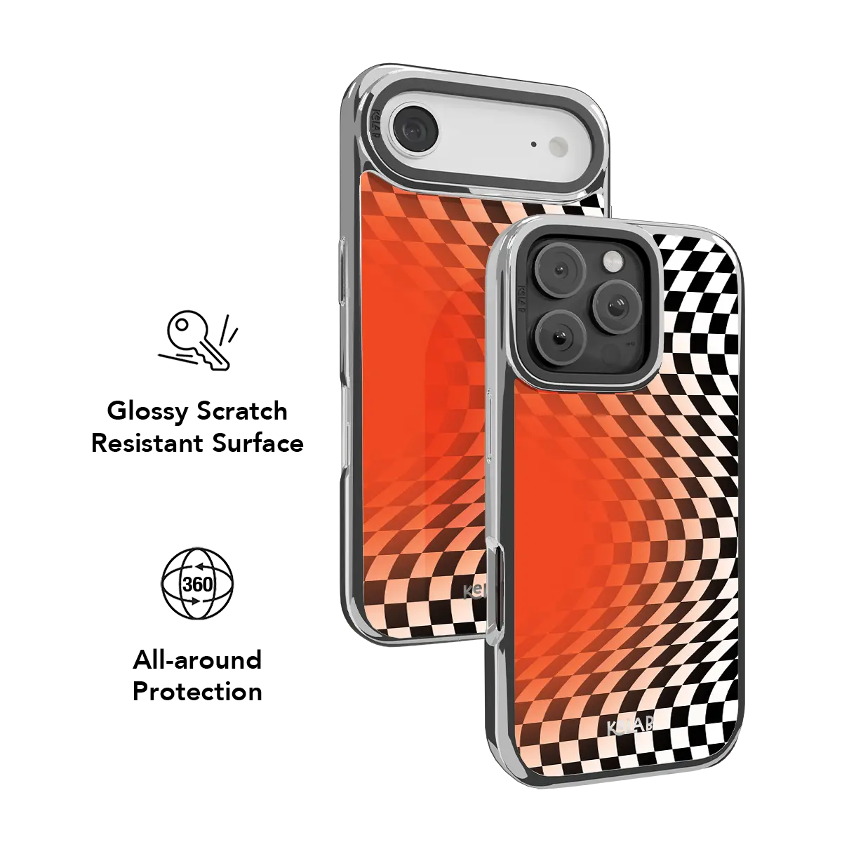 Sunflare | Orange Checkered Phone Case