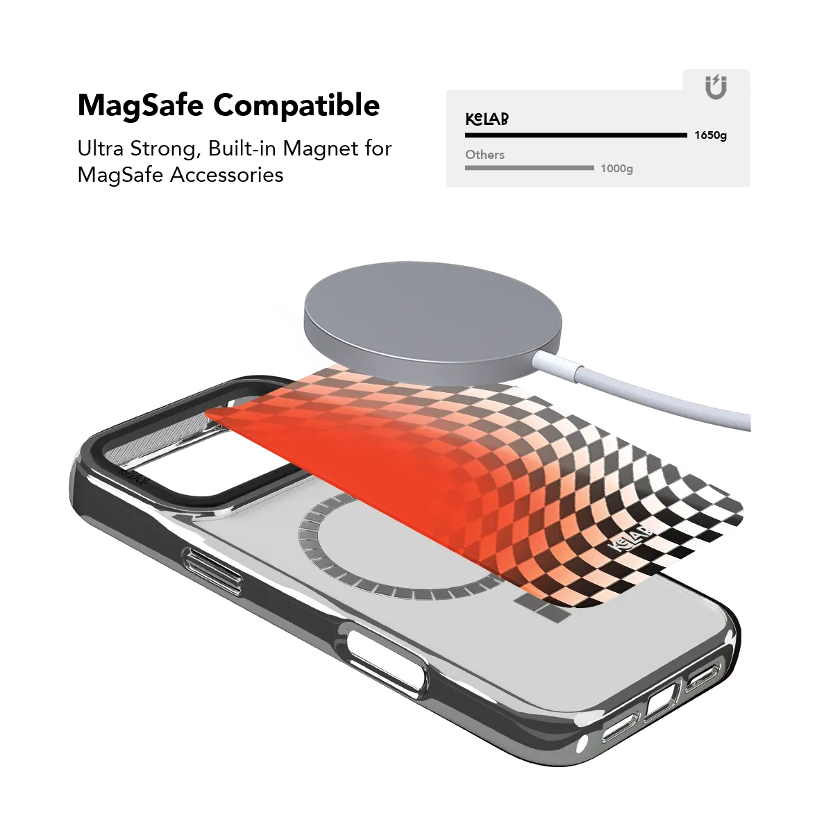 Sunflare | Orange Checkered Phone Case