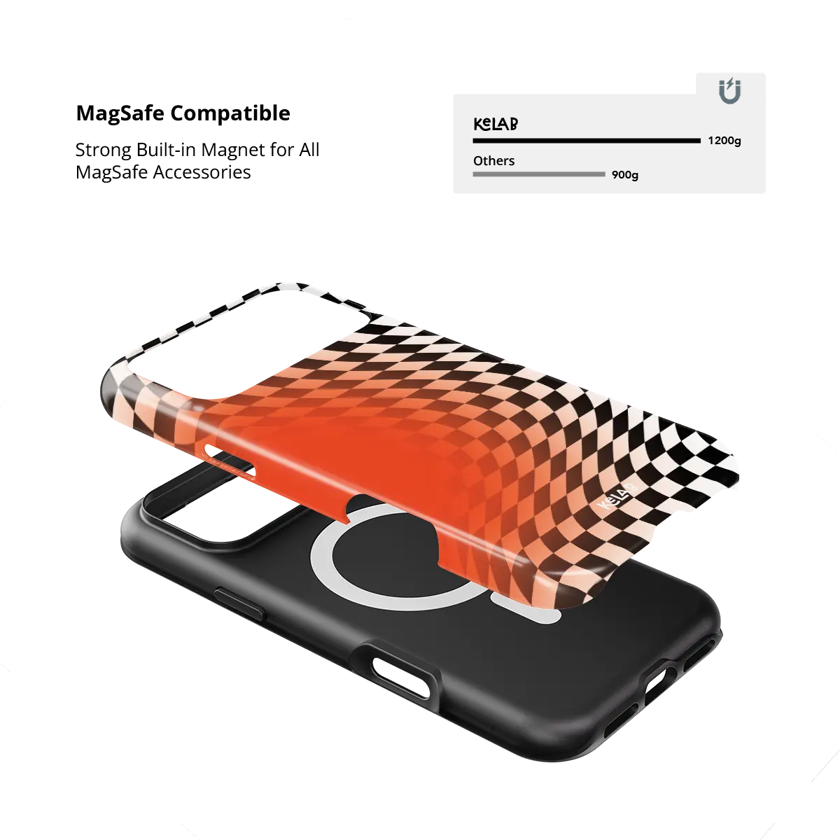 Sunflare | Orange Checkered Phone Case