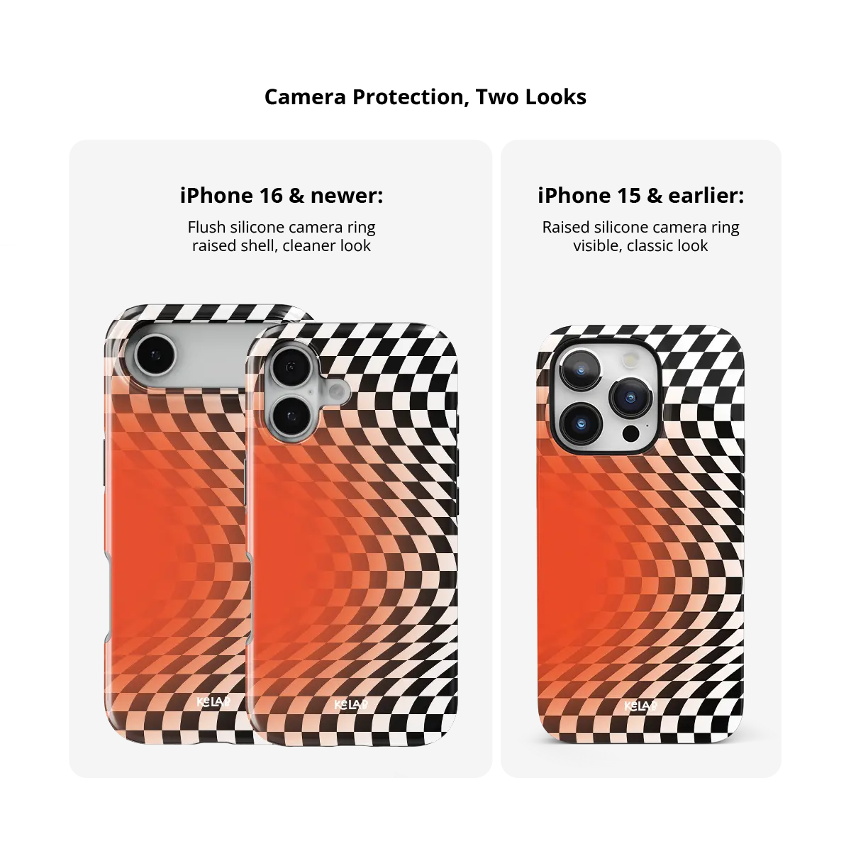 Sunflare | Orange Checkered Phone Case