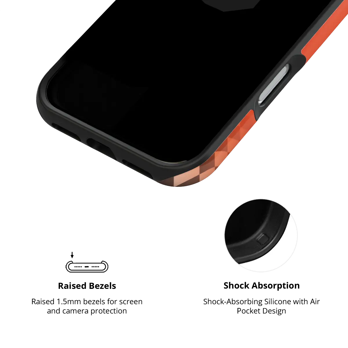 Sunflare | Orange Checkered Phone Case