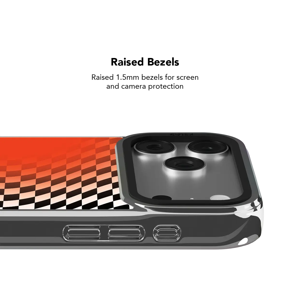 Sunflare | Orange Checkered Phone Case