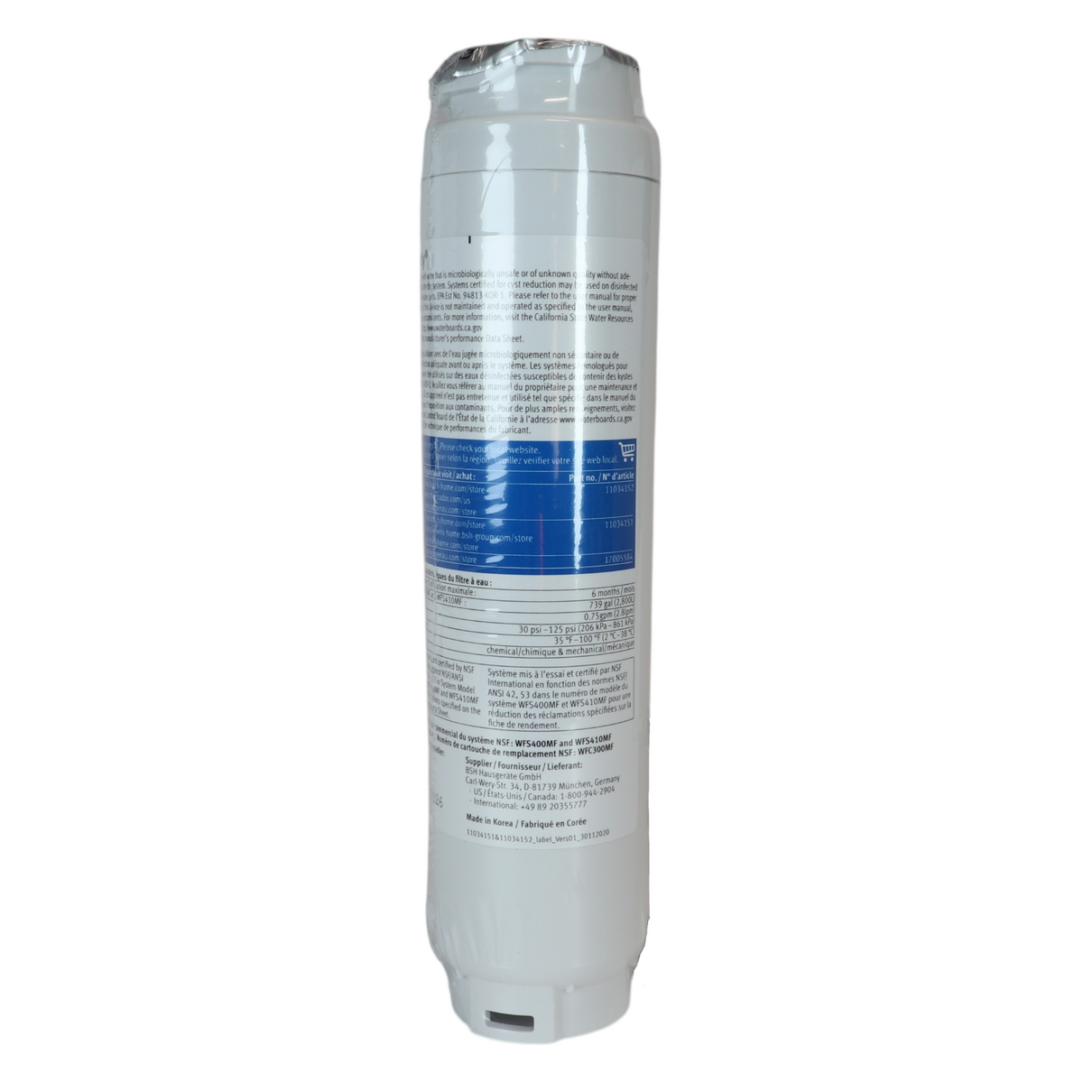 Bosch 11034151 • KSZ50UC0 UltraClarity Refrigerator Water Filter - 11034151